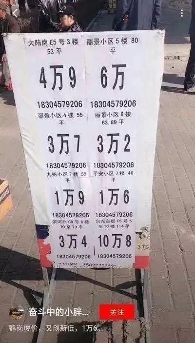 东北四线城市房价暴跌:万元一套,零元出租,咋回