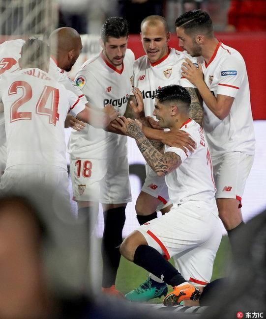 西甲第36轮 塞维利亚1:0皇家社会 收获赢球大礼