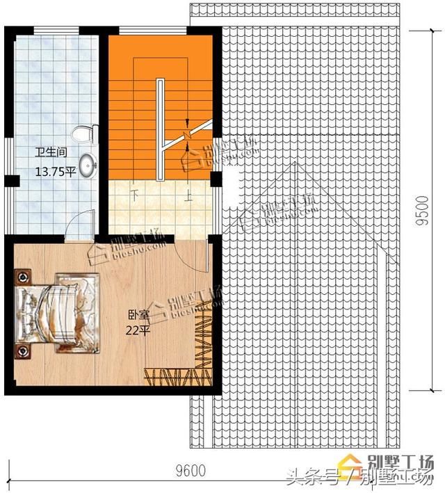 占地110平小开间二层别墅，唯美阁楼配大落地窗