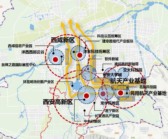 1079㎞!西安高新区空间发展规划,将托管周至2镇26村!