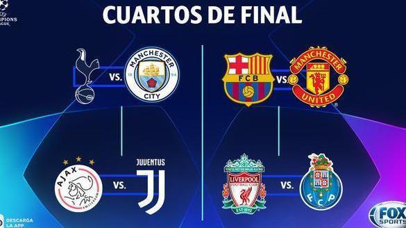 欧冠8强交手纪录:巴萨略胜曼联 利物浦保持不