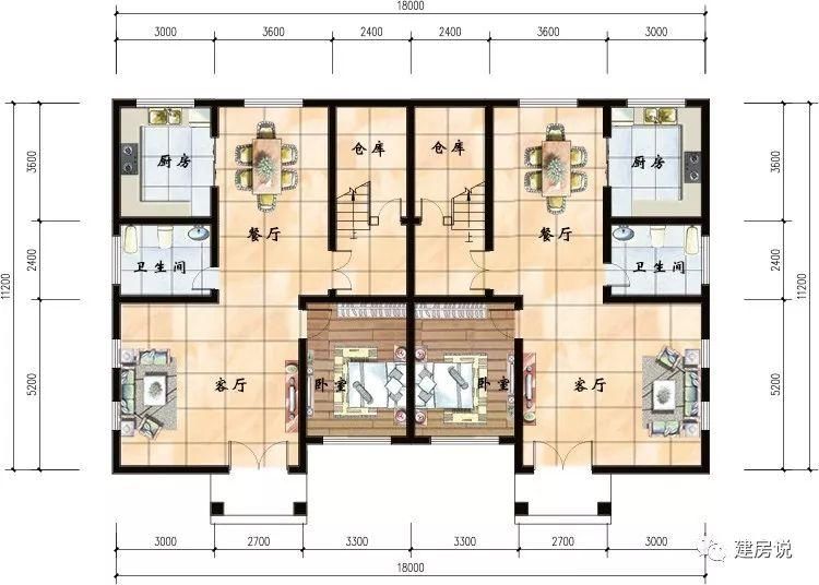 52栋别墅可双拼可独栋，这样建房走出去面子十足