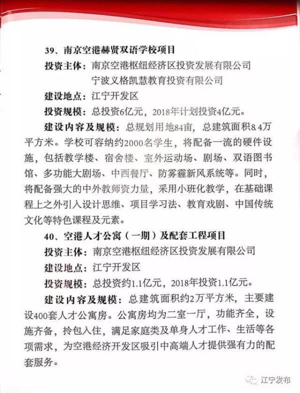 2018年江宁将建设49个重大项目 总投资1261.4亿元