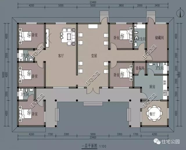 新农村中式小平房，占地23X16米5室2厅，比别墅都美！