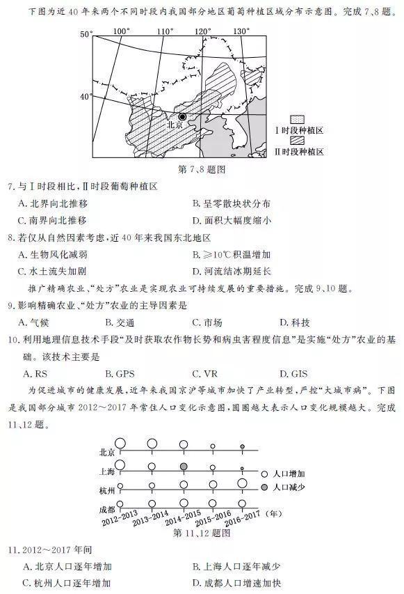 浙江丨2019年1月学业水平考试试题和参考答案