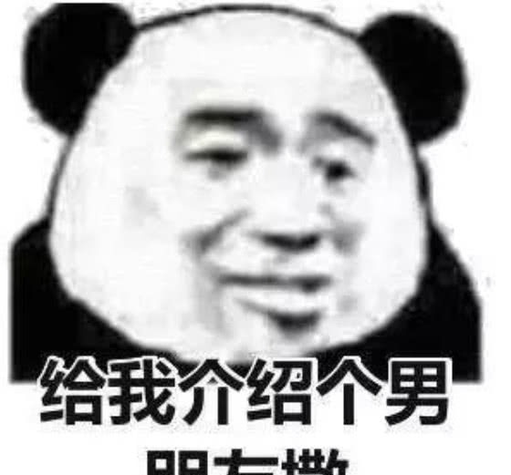 搞笑熊猫头介绍表情:给我必备可爱表情包的有字图片个男朋友撒!图片