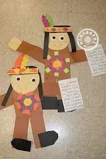 幼儿园感恩节除了做火鸡手工,别忘了印第安人