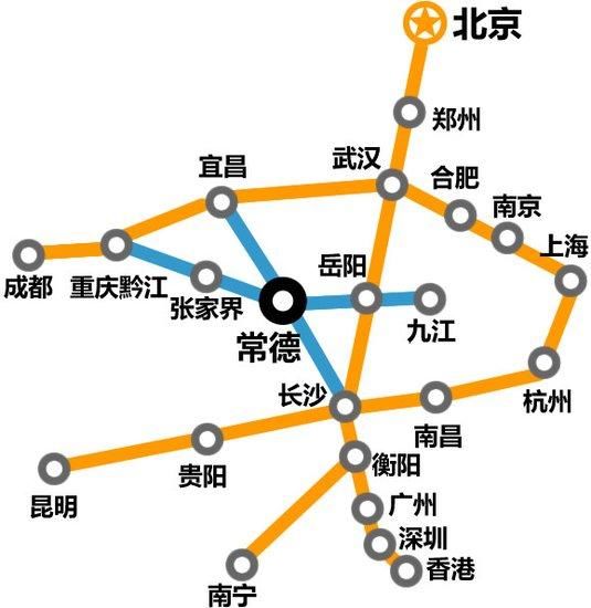 湖南即将开建新高铁,进一步推动了以长沙为中心的"一环八射"网络