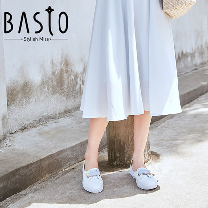 领券50元后309元-百思图小白鞋女2018新款春