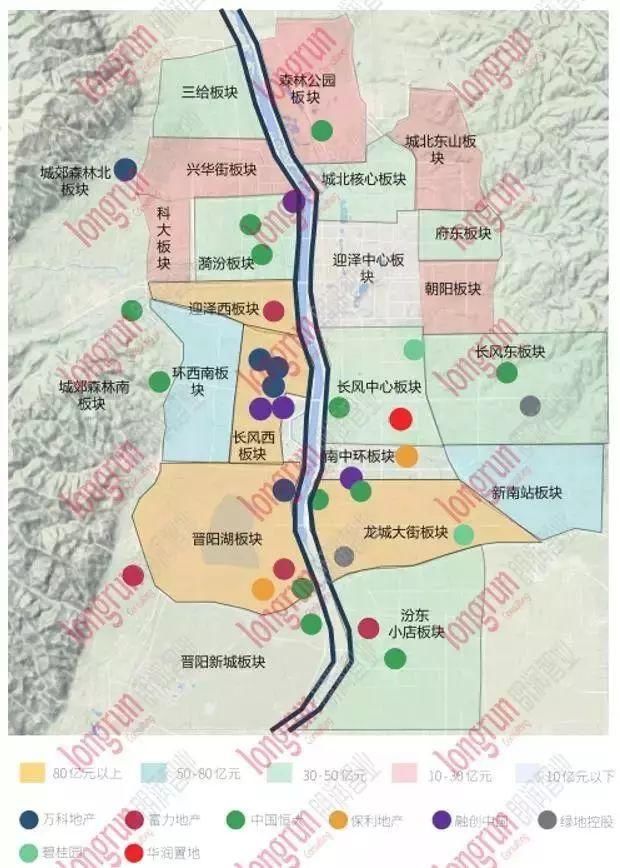 每周数据全国性房企之土地储备：龙城大街、晋阳湖板块仍是热点！