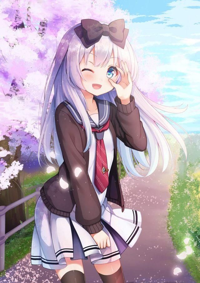 十二星座适合的校服少女插画,双鱼座浪漫,天蝎座俏皮