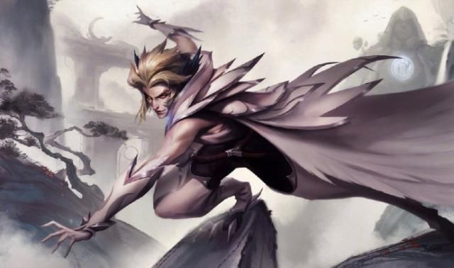 IG冠军皮肤原画特效曝光:黑翅膀的剑姬,白羽毛