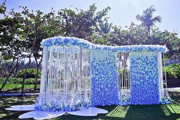 婚礼花墙布置图片 许你一个浪漫的梦幻婚礼