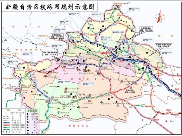 新疆铁路规划图已建成兰新铁路东起甘 在建或待建的出