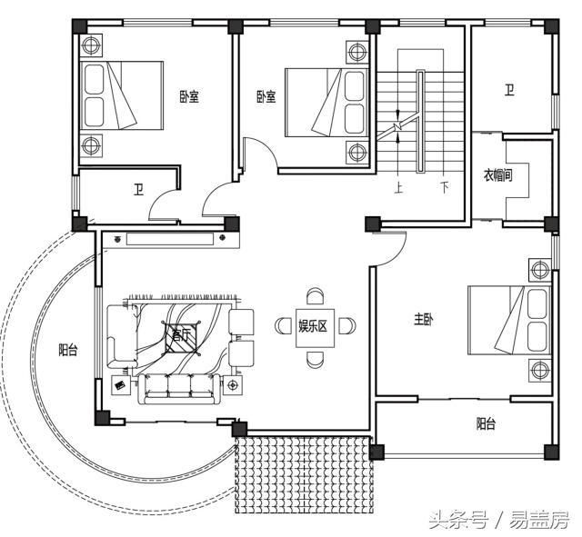 方、圆的经典结合，这栋福建欧式别墅让你在村内享受品质生活