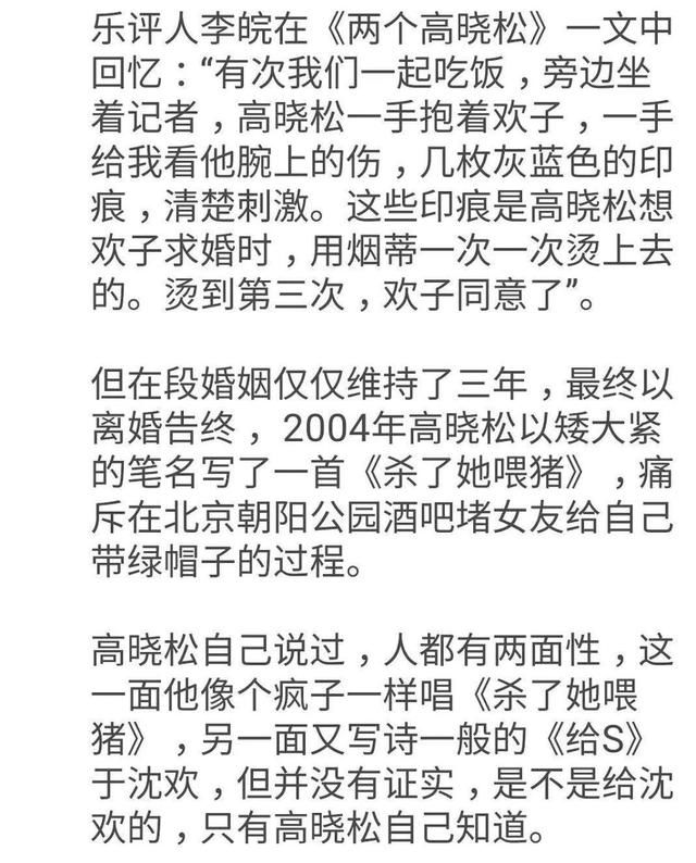 高晓松澄清自费学历, 比起学历他的情史更精彩