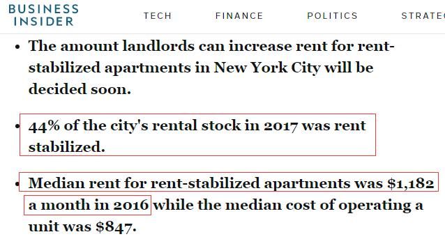北上深高房价有解:租房管制!849万人纽约近百万套房被管制占44%