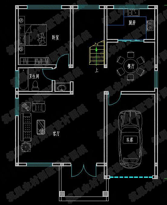 3款开间面宽10米左右30万以内新农村自建别墅全套施工设计图