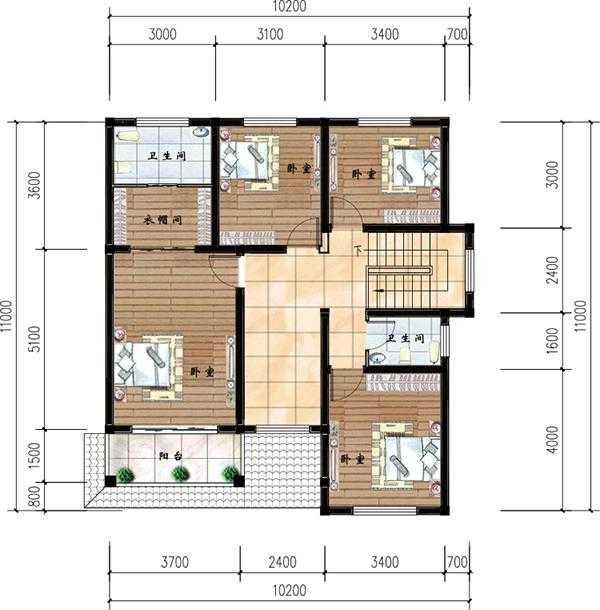 10X11M二层带地下室别墅, 实用美观一看就爱, 接地气户型最讨喜