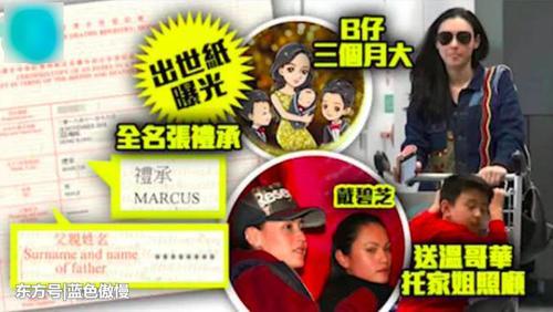张柏芝三胎儿子出生证被曝,跟随妈妈姓氏,爸爸