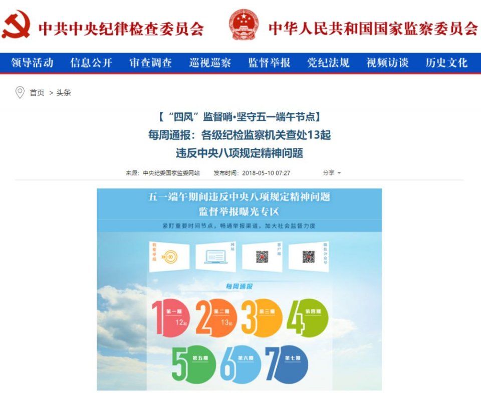 刚刚,中纪委通报13起违反中央八项规定精神问题,5位副局长被处