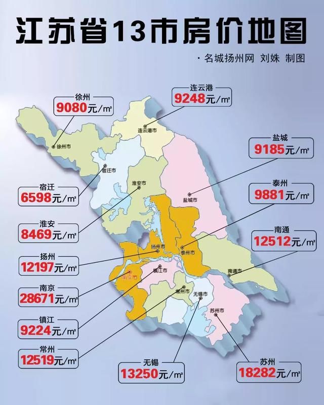 楼市不妙！金三银四成色不足，江苏13市&扬州房价地图曝光