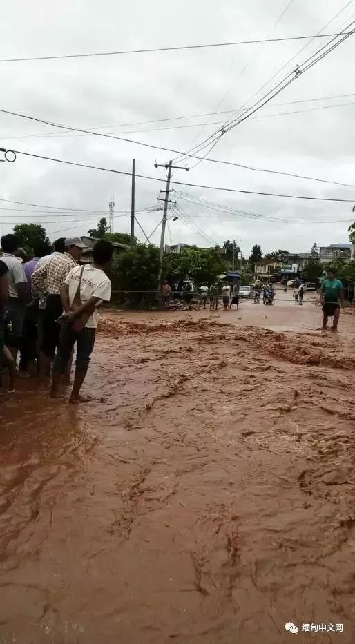 缅甸南兰、东枝、贵慨多地遭大暴雨袭击，受灾严重