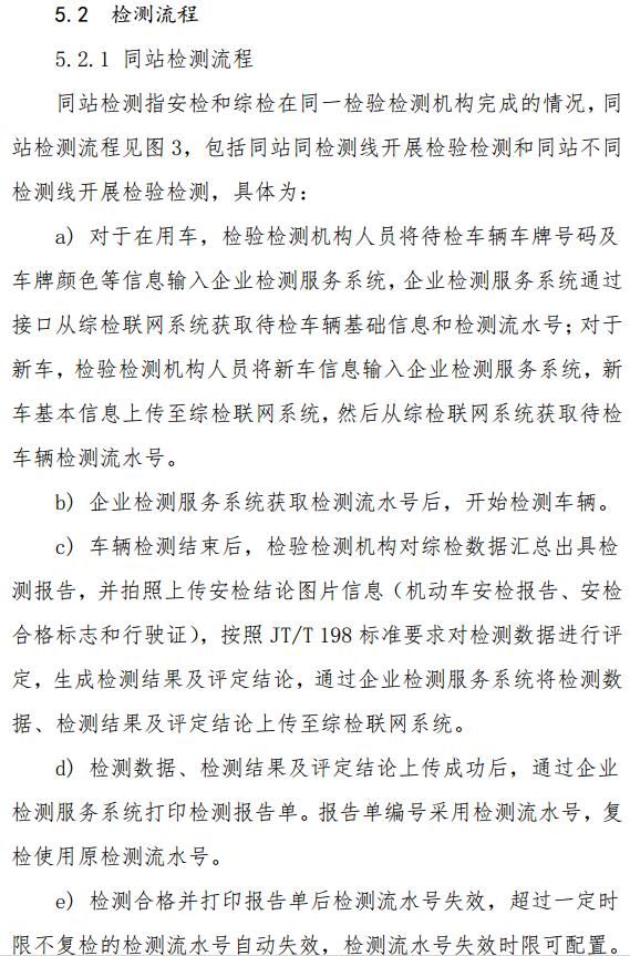 交通部发布道路运输车辆综合性能检测联网技术要求