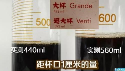 星巴克美式咖啡同杯差40ml 店员:不就差一两口水吗