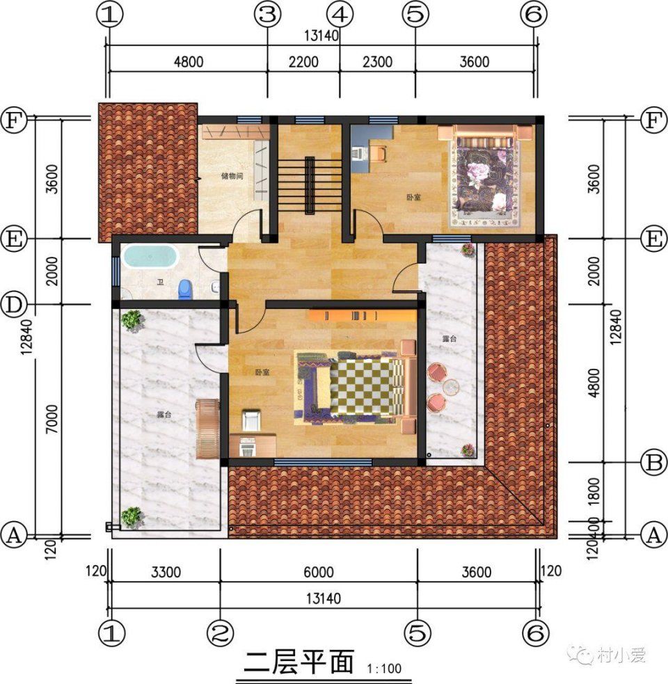 独立厨房+双露台，13X13二层乡村别墅，诠释生活的另一种美