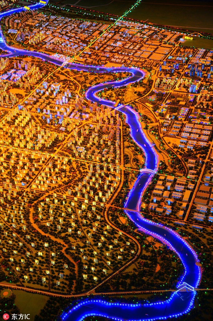 探访安徽颍上规划馆 数字沙盘揽尽这座生态、宜居城市