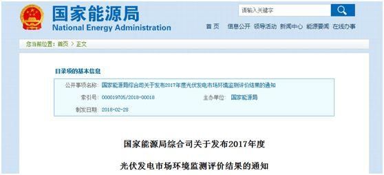 2017光伏市场环境评价结果