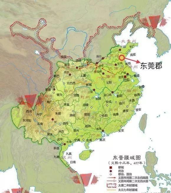 历史 正文  公元417年东晋疆域地图 制图-苍天熊猫 可以说,这一块土