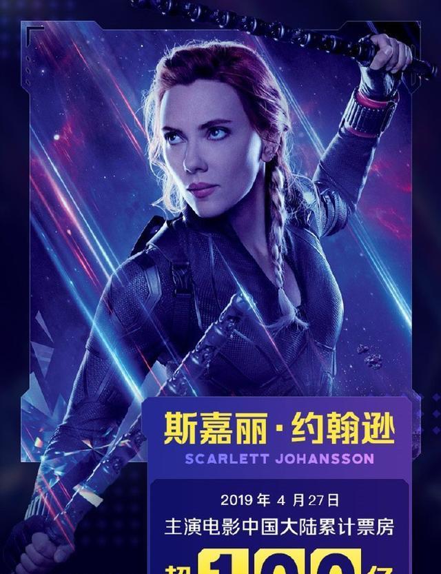 黑寡妇成首个百亿女演员;男子剧透《复联4》