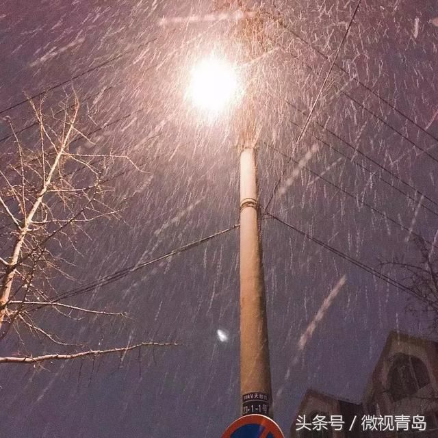 12℃+突降“暴”雪的夜晚，青岛那些不着急回家的人……致敬！