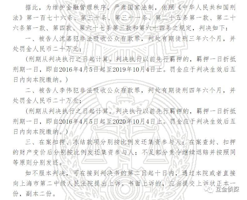 上海中晋资产案宣判:所有资产按比例退还!