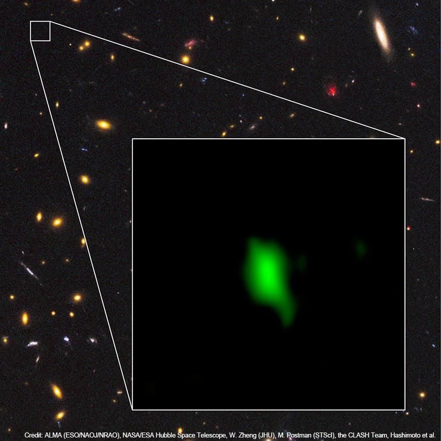 日本发现132.8亿光年远的星系，还有氧的存在!