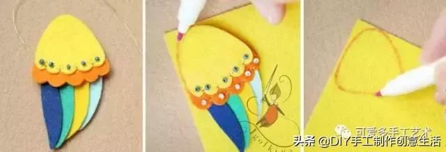 挂件几步,就图解手相只需小布艺,连彩色都不段纹公鸡做出图片