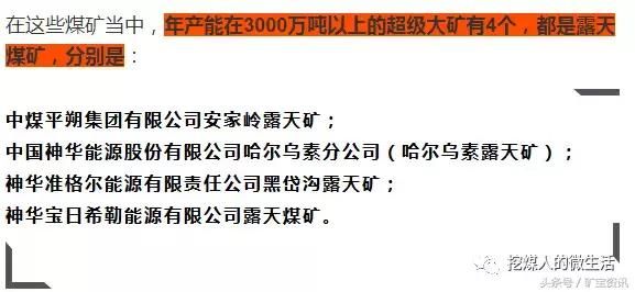 在产和建设中的千万吨级超级大矿！或许你将在这里挖煤！