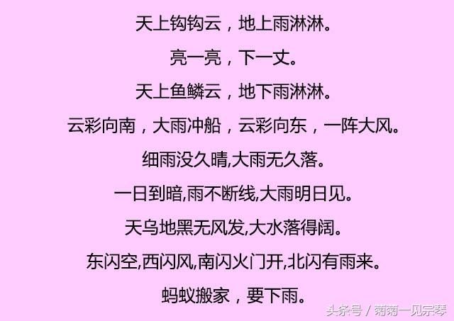 农村俗语，关于下雨的，看完感觉每句都准的“可怕”！