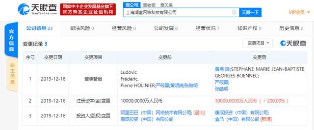 阿里巴巴注册资金