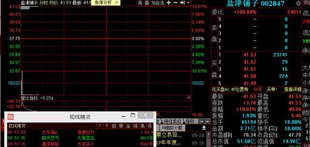 石油化工持续发酵,宏川智慧,盐津铺子一字板,物