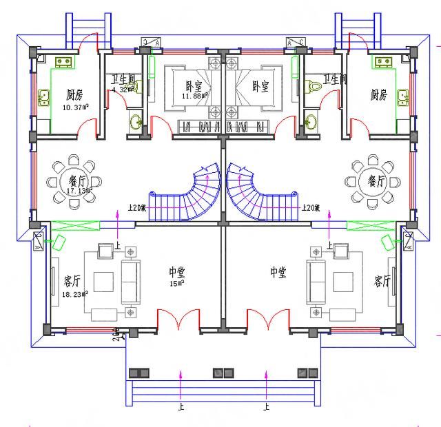 某地三层框架结构农村自建房建筑施工图