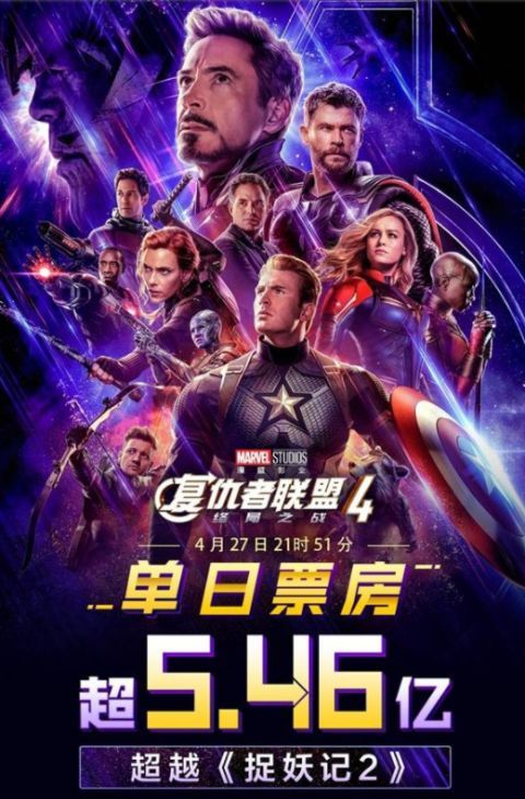 复联4票房破20亿!刷新中国影史单日票房记录!